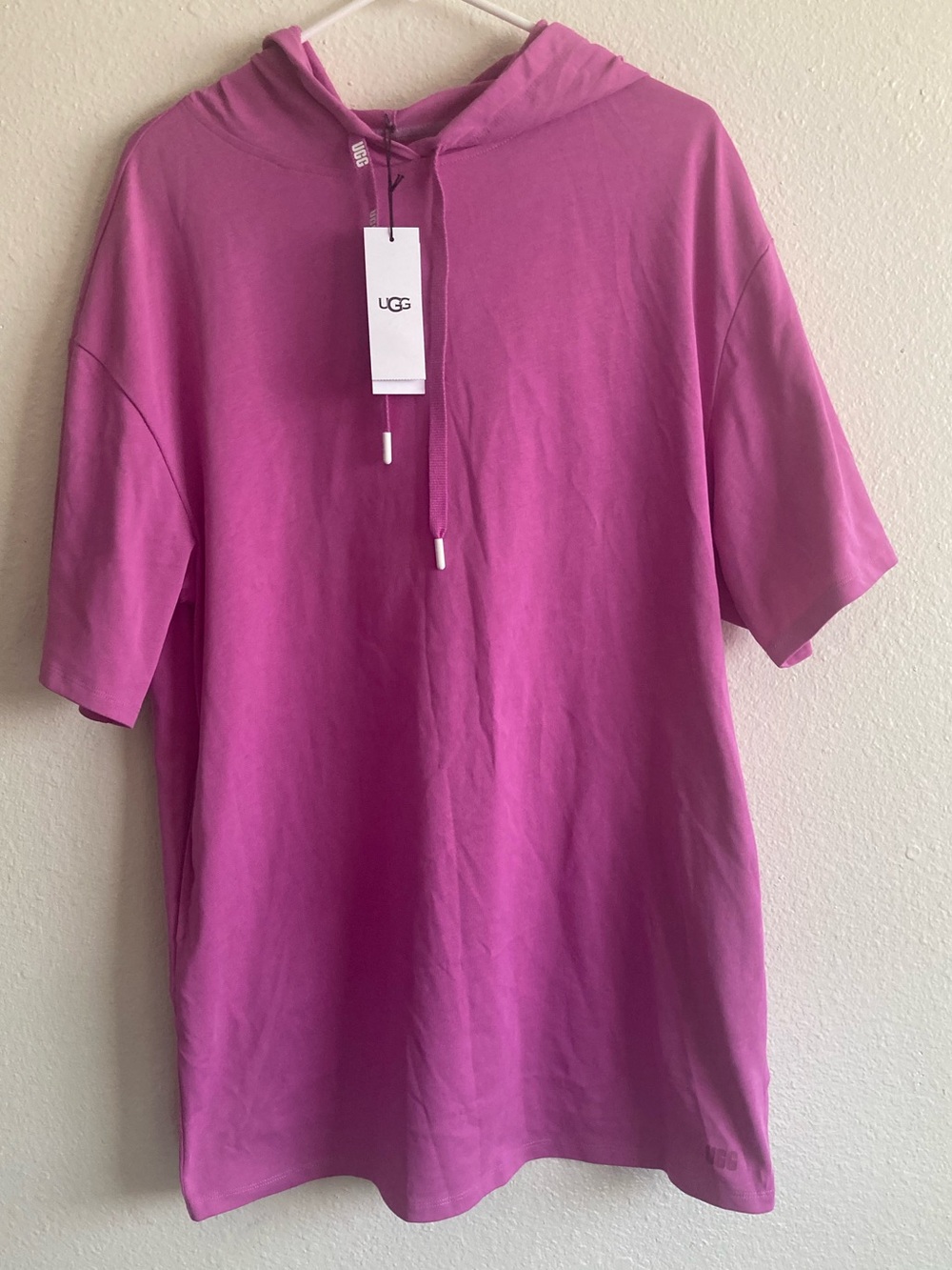 UGG Pink Hooded T- Shirt Dress
